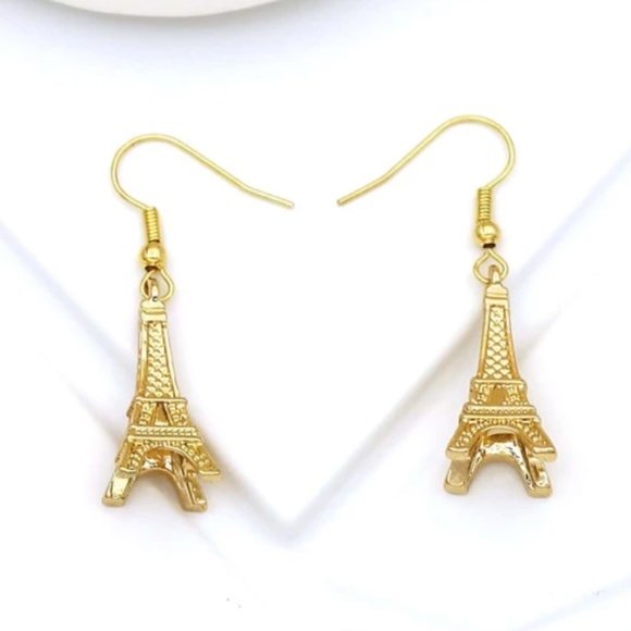 ❤️ FREE Eiffel Tower Paris Chic Glam Hipster Hippie Artsy Drop Classy Earrings - Picture 3 of 6